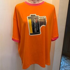 Kodak Orange and Pink Short Sleeve Tee